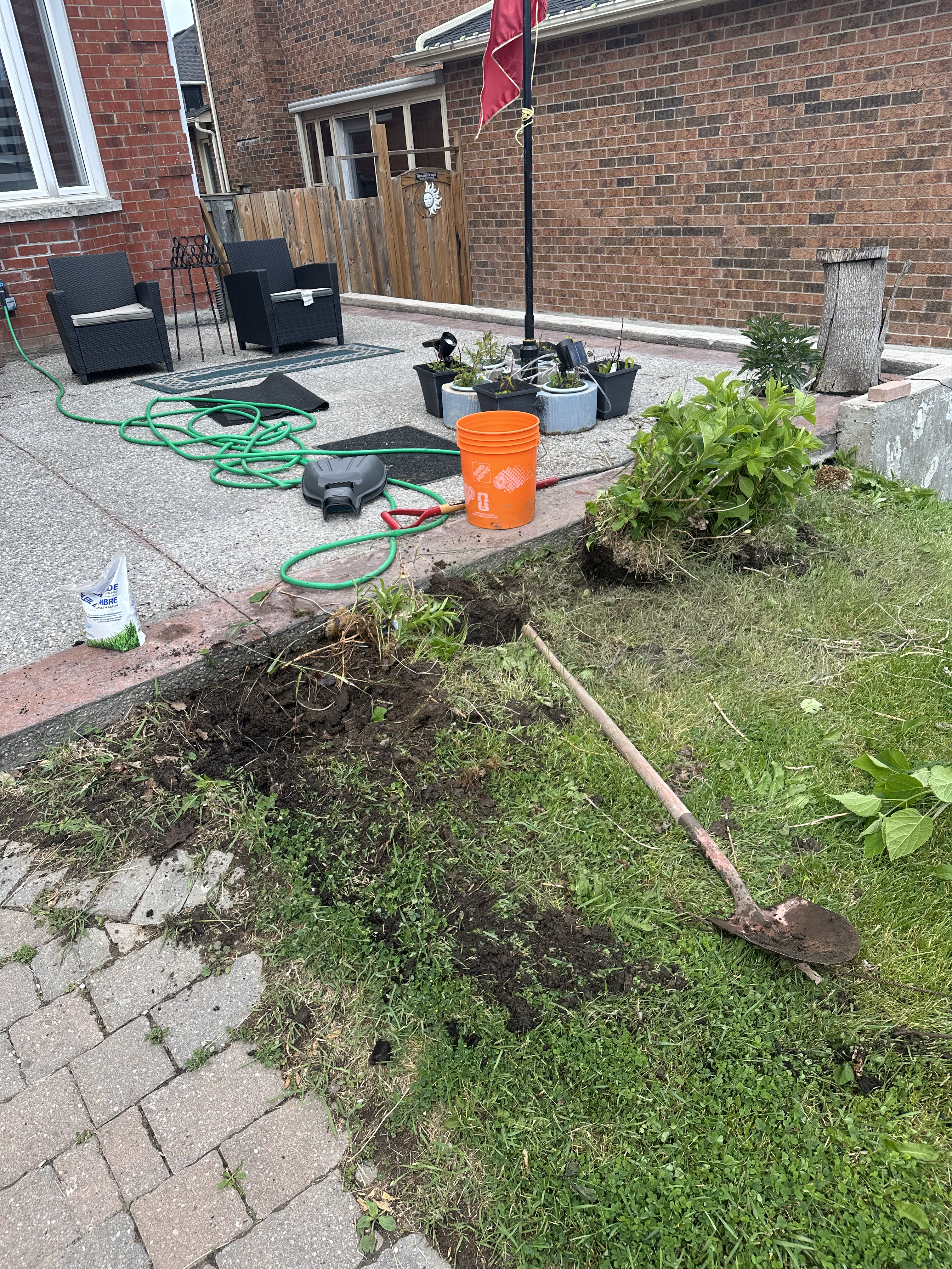 Garden bed refresh before